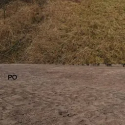 Zdjęcie typu 'przed' i 'po' prezentujące teren zarośnięty suchą trawą przed i oczyszczony teren pokryty ziemią po wykonanej usłudze.