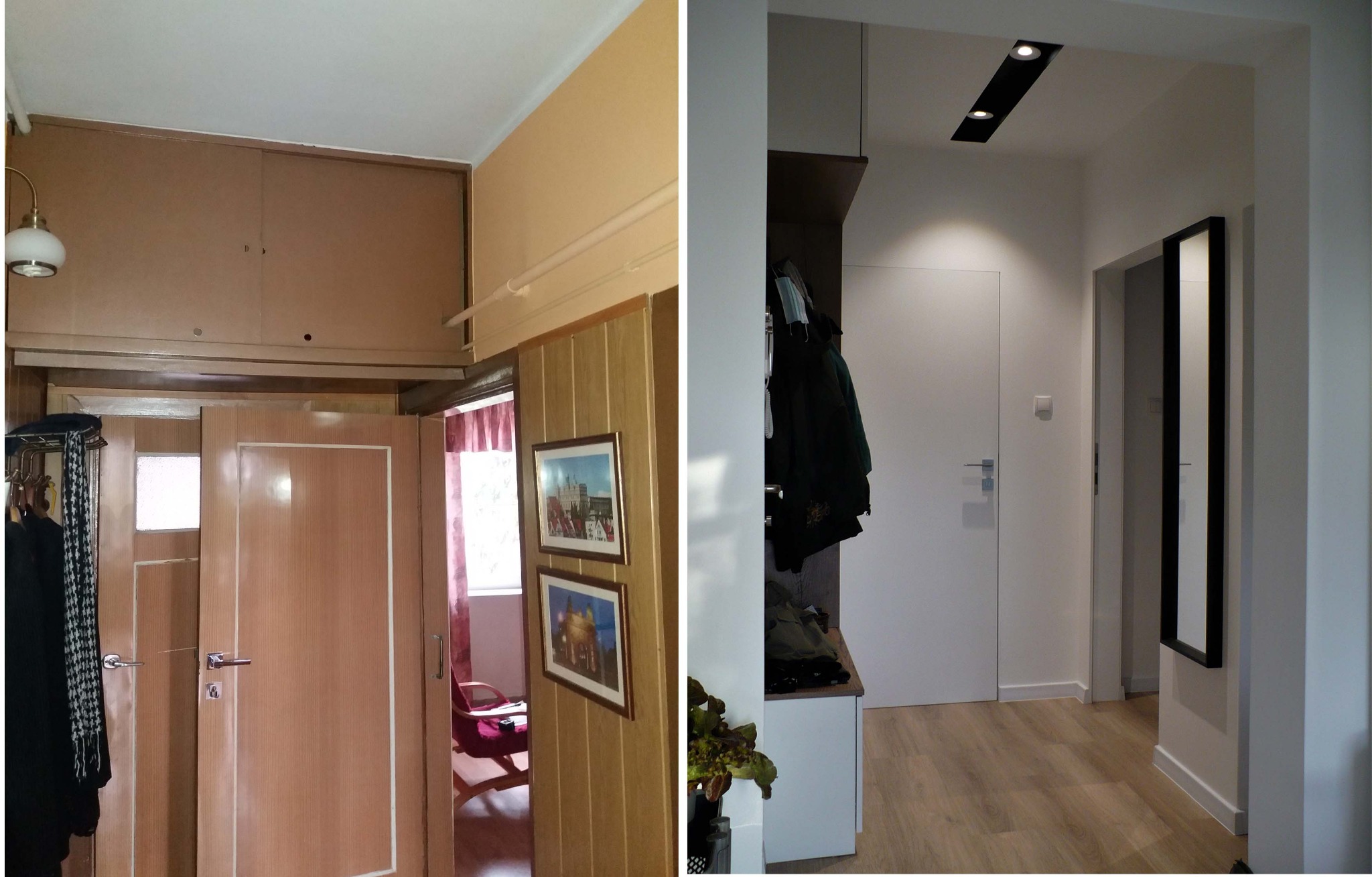 Przedpokój w kamienicy: PRZED i PO