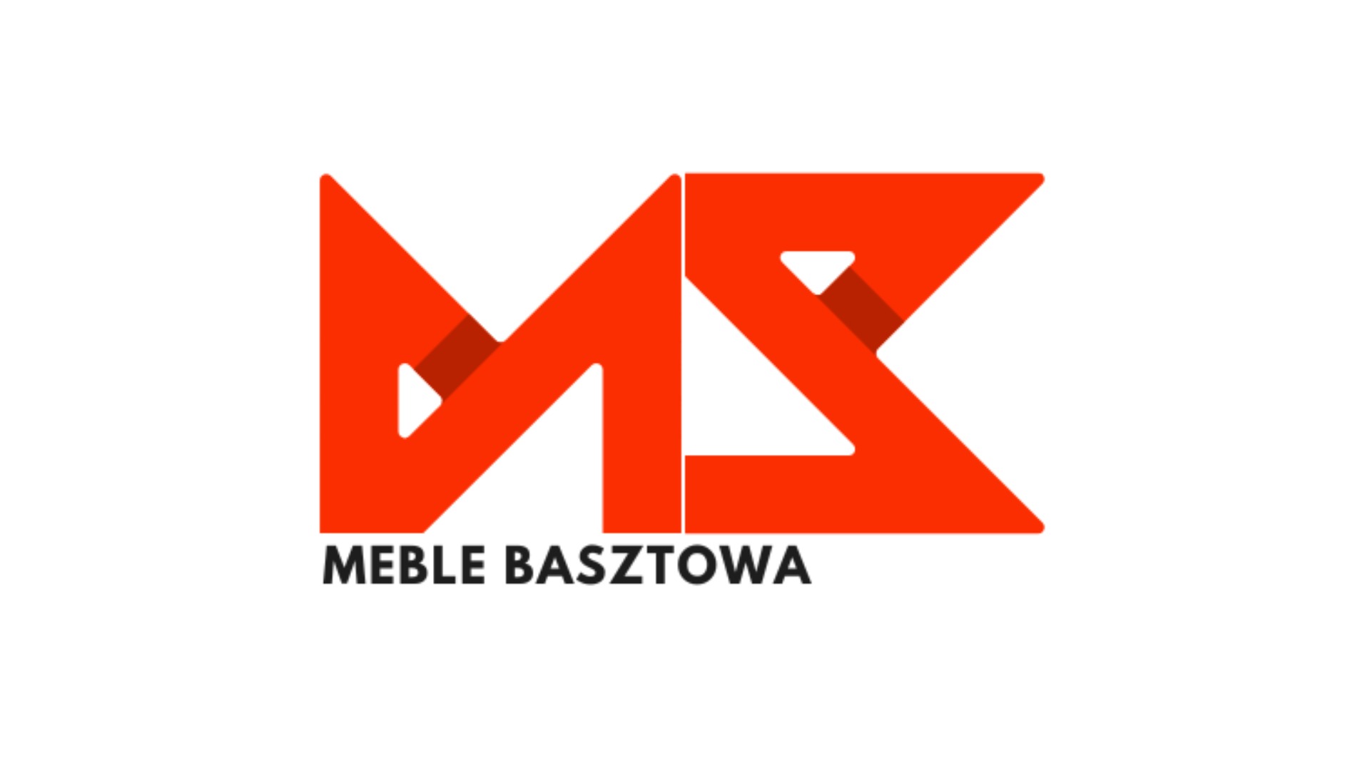 Graficzne logo firmy 'Meble Basztowa' przedstawiające stylizowane, czerwone litery MS na białym tle.