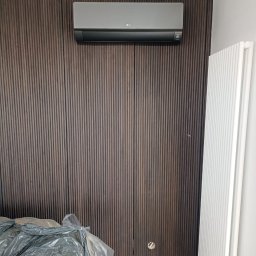 Montaż układu VRF LG, jednostki wewnętrzne Artcool Black Mirror