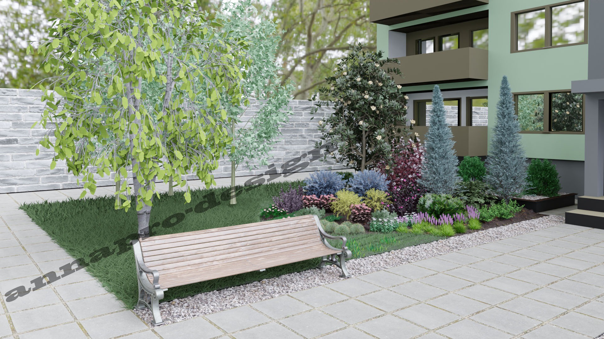 wizualizacja przed blokiem