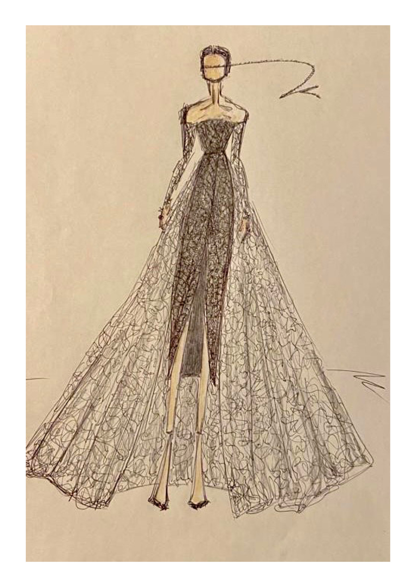 Projekt sukni wieczorowej