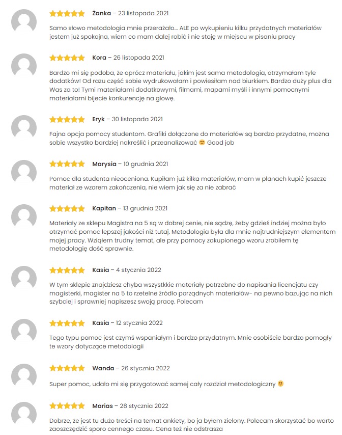 Opinie na temat materiałów 3