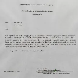 Elektroniczne zaświadczenie o zdanym egzaminie przez Lidię Basak, wydane przez Powszechny Zakład Ubezpieczeń Spółka Akcyjna (PZU), potwierdzające uprawnienia do wykonywania czynności agencyjnych...
