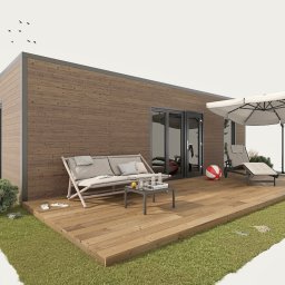 Projekt domku wypoczynkowego pod wynajem sezonowy - Mielno