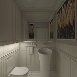 Projekt łazienki w domu jednorodzinnym - Koszalin.