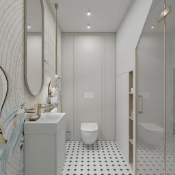 Projekt łazienki w domu jednorodzinnym - Tarnów