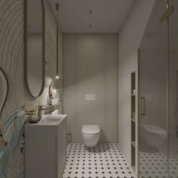 Projekt łazienki w domu jednorodzinnym - Tarnów