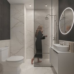Projekt niewielkiej łazienki w kamienicy - Kraków