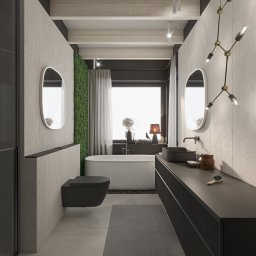 Wizualizacje łazienki w domu jednorodzinnym - Koszalin.
Opracowanie 2t-Studio Aneta Kazimierska