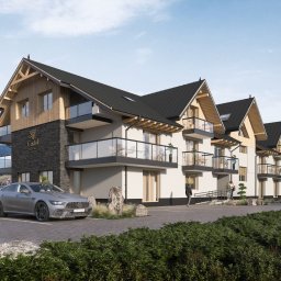 Wizualizacja projektu budowlanego w Czorsztynie.