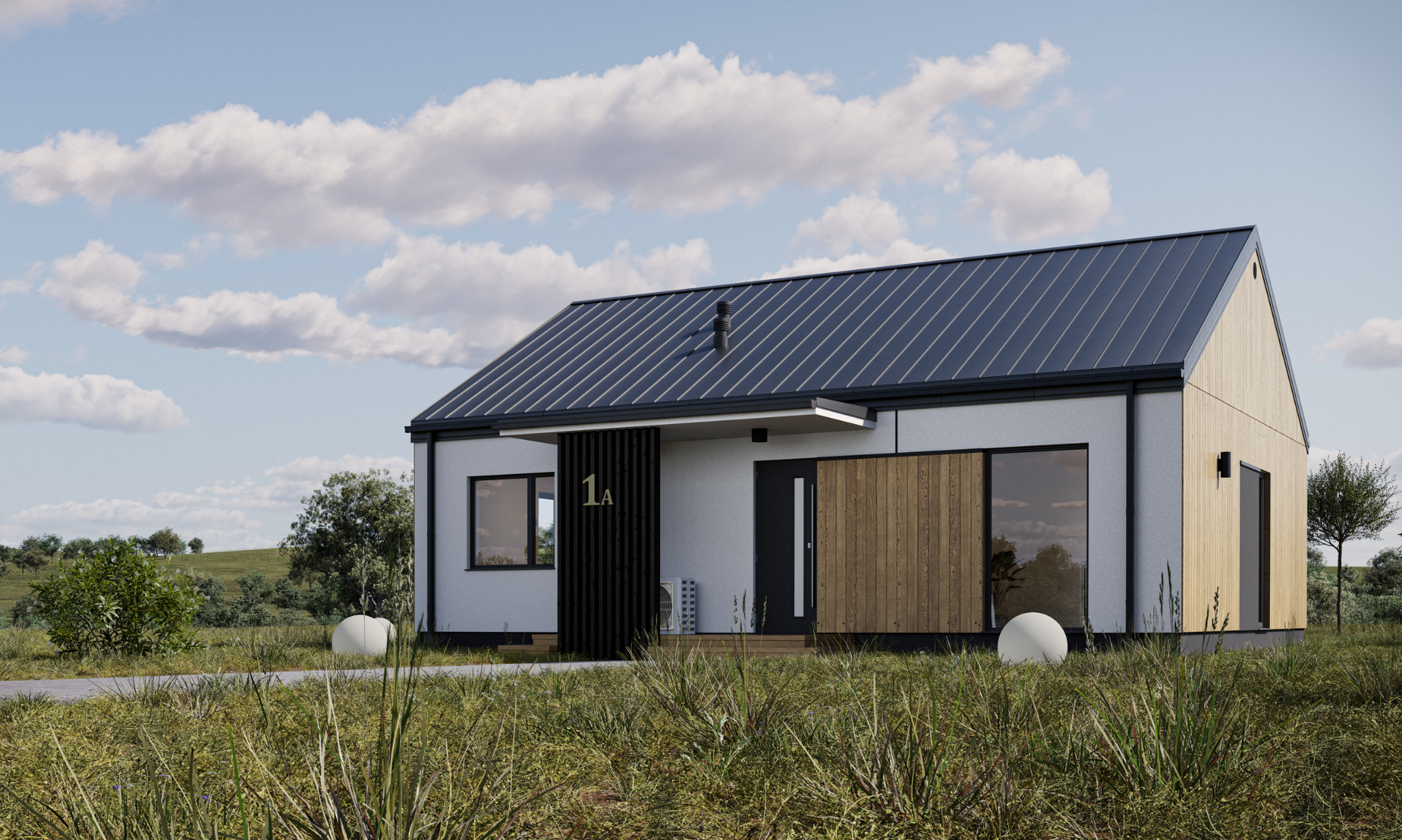 Wizualizacja domu modułowego - katalog firmy WIREX Constructions.