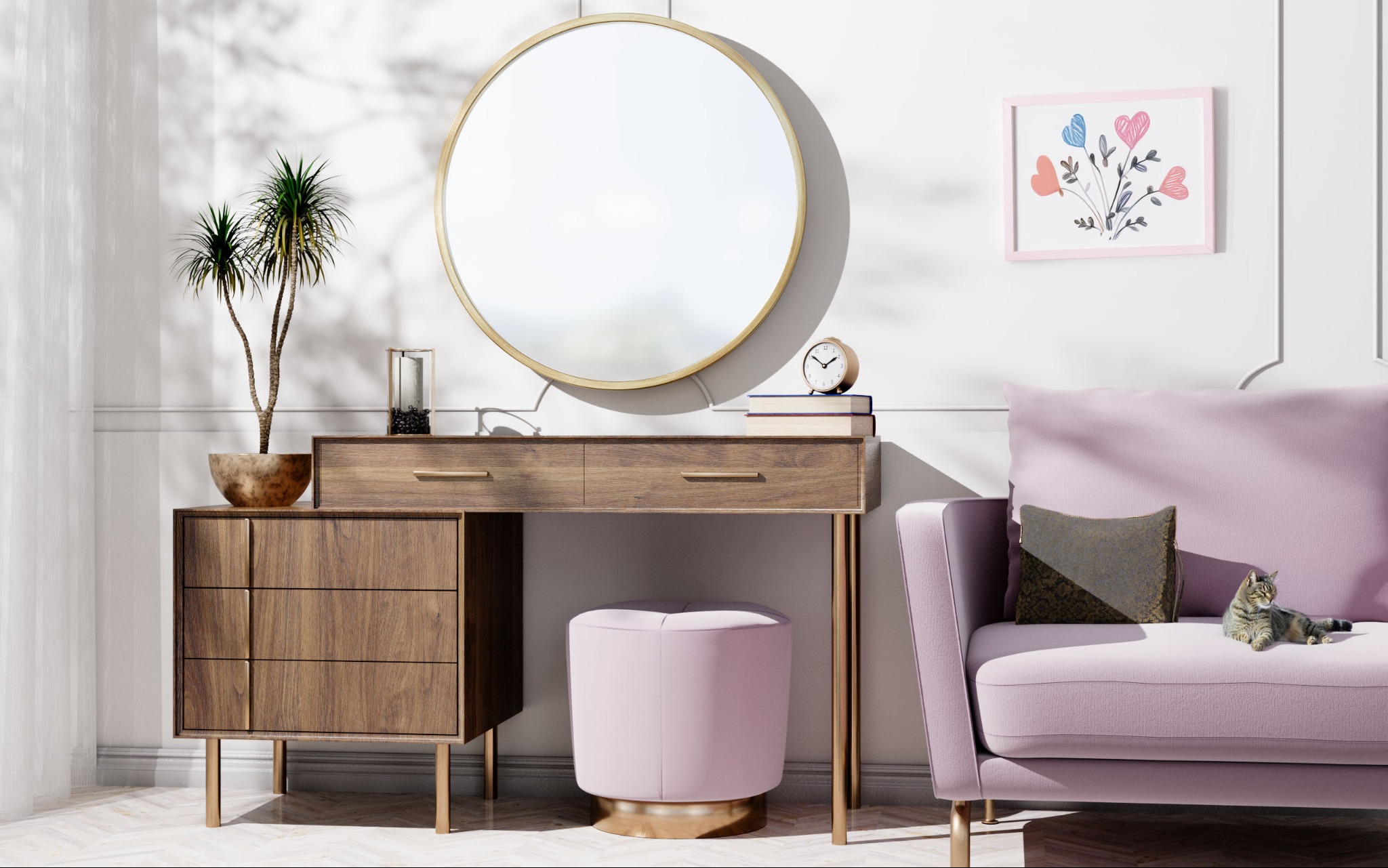 Wizualizacja mebla we wnętrzu