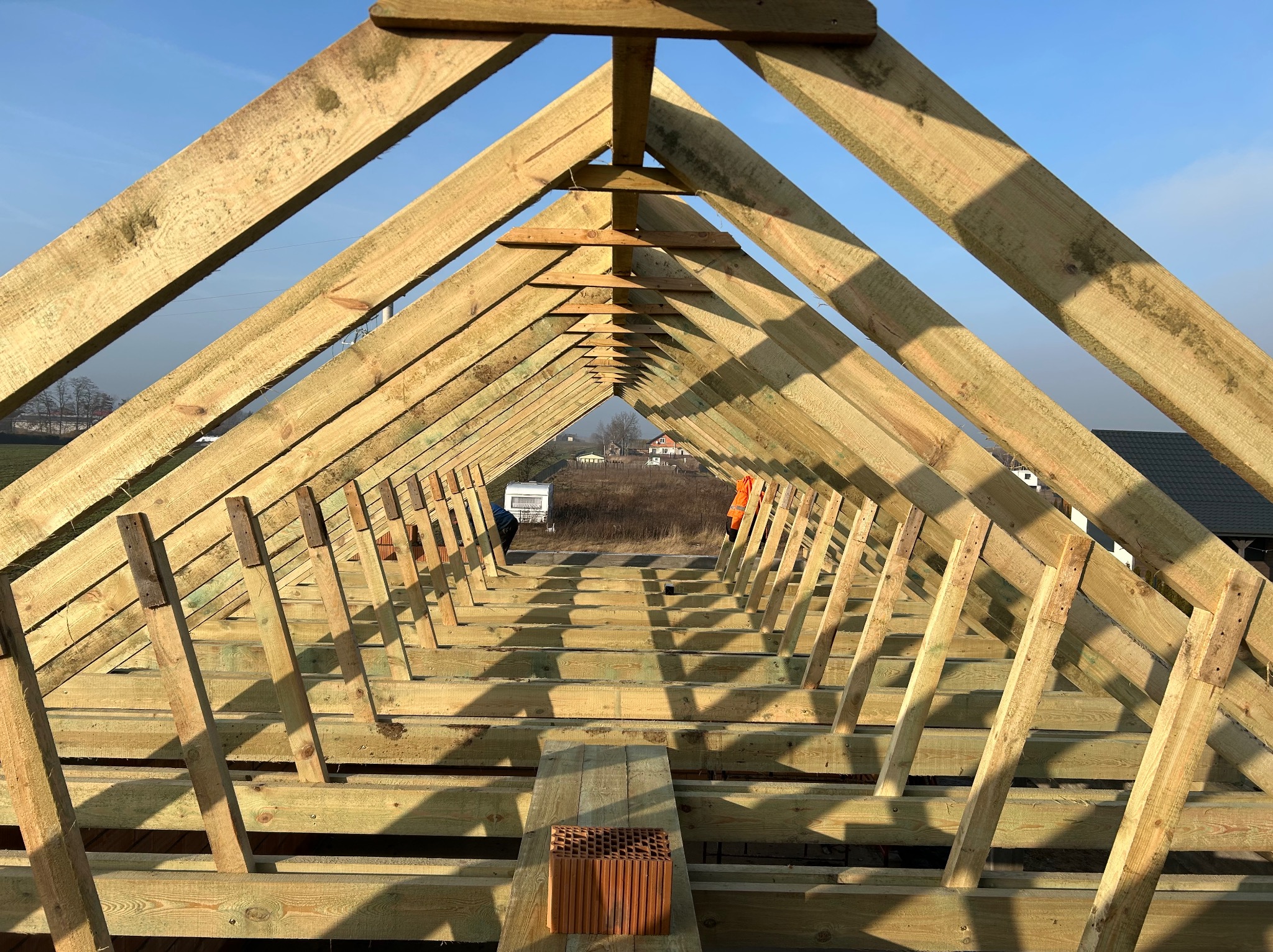 Więźba dachowa połączona ze stropem 🦾