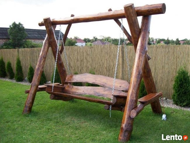 Drewniana Huśtawka Ogrodowa