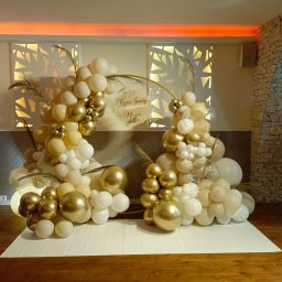 Ścianka balonowa na kole w stylu Boho