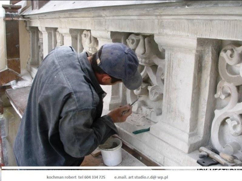 renowacja sztukaterii kamiennej