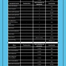 Cennik usług sprzątania, obejmujący mycie okien, kuchni i inne prace porządkowe, przedstawiony w formie tabeli z podziałem na powierzchnię, ilość obiektów i cenę brutto.