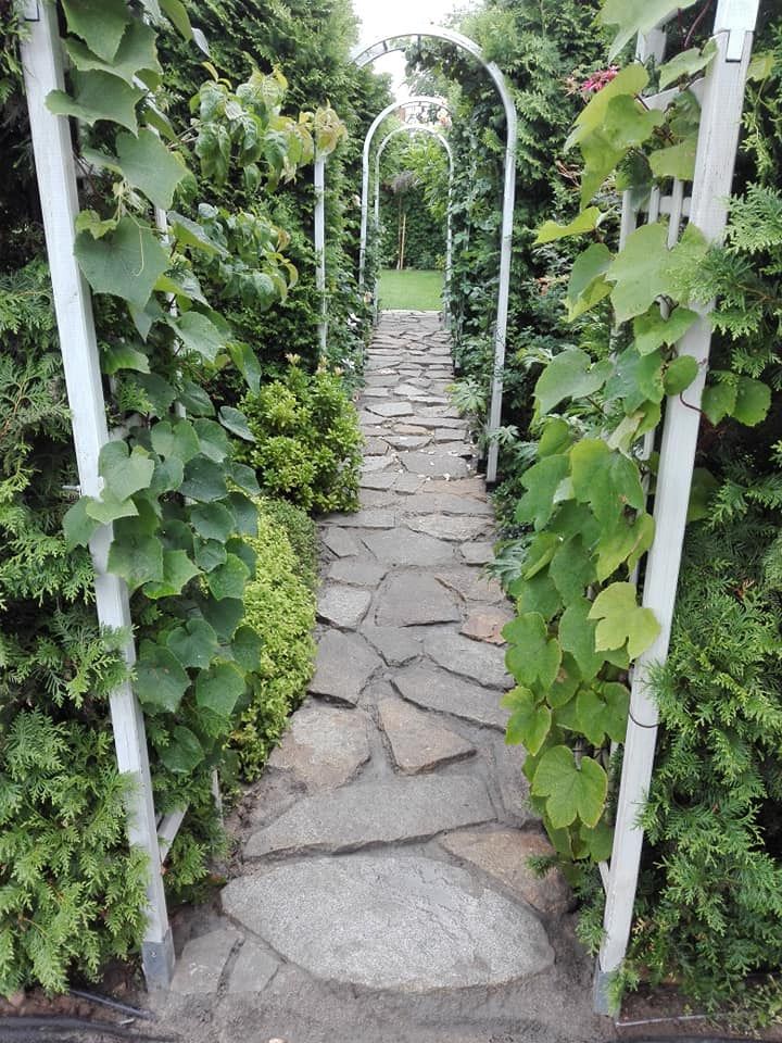 Ścieżka z luźno ułożonego kamienia