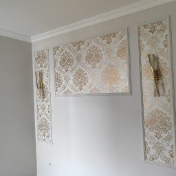 Remonty i Wykończenia Bartłomiej Kirejczyk - Sztukateria z tapetą, świetne połączenie