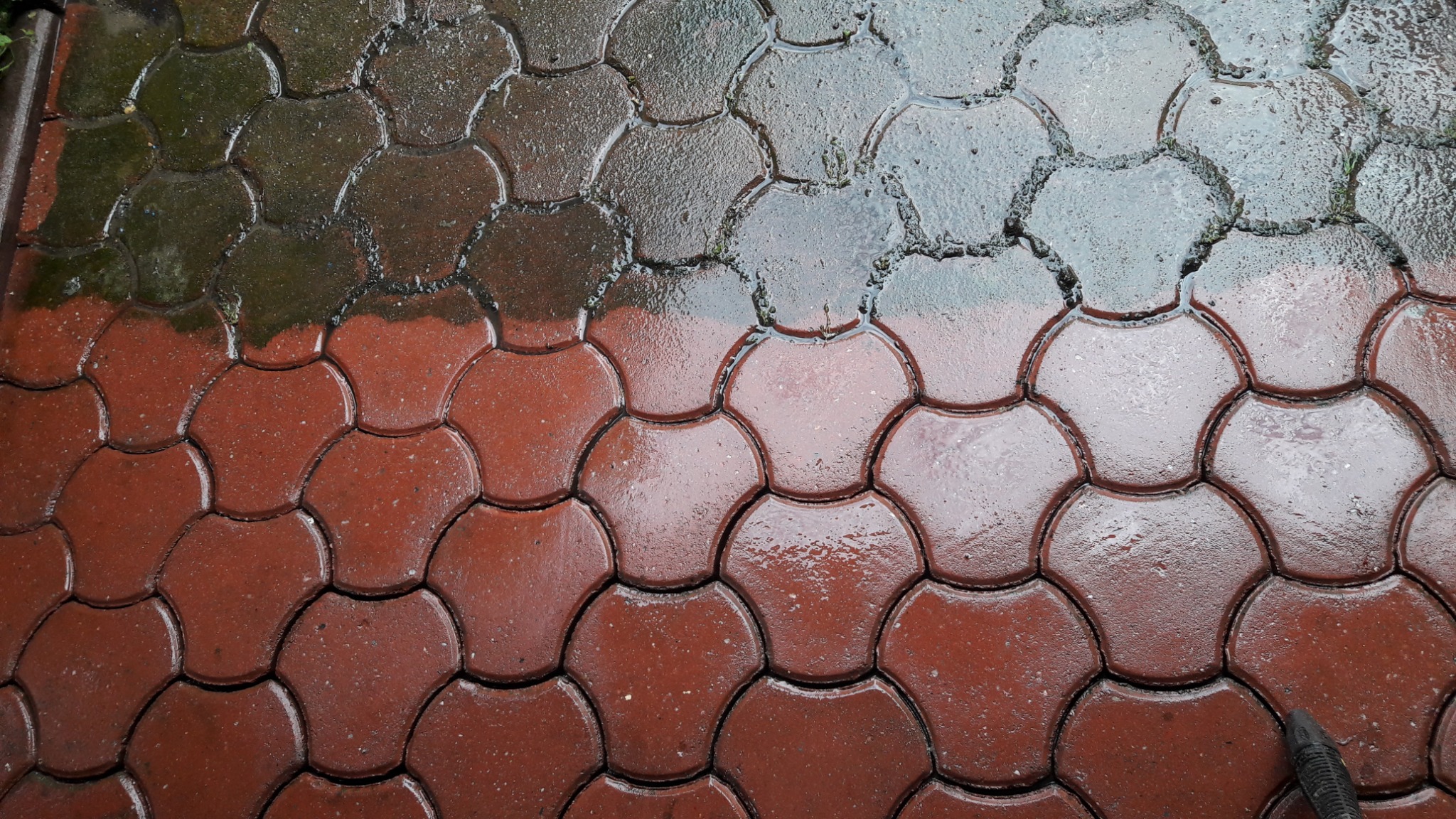 Mycie kostki brukowej