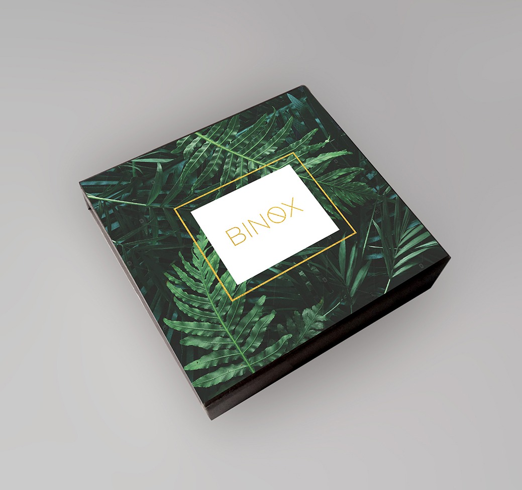 projekt opakowania oraz proj. logotypu Binox