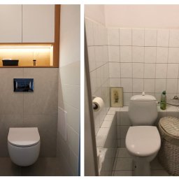 Przed i po - Projekt i realizacja wc 