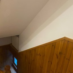 Odświeżenie domku jedno rodzimego z koloru żółtego na jasny biel , wraz z uzupełnieniem ubytków 😇 