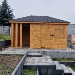 Domek ogrodowy o łącznej powierzchni 12m2