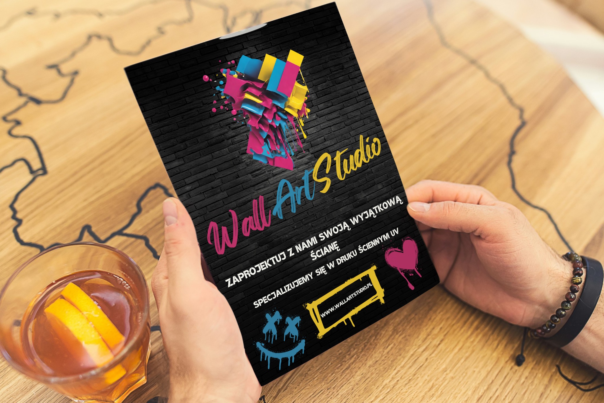 Ulotka dla Wall Art Studio przód
