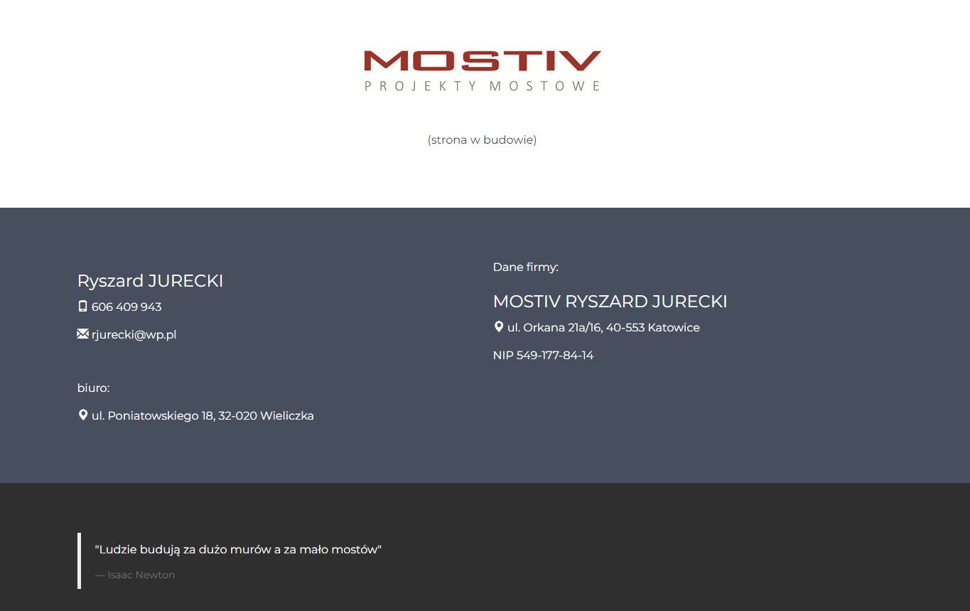 Proste wizytówki w sieci - 'na start'.