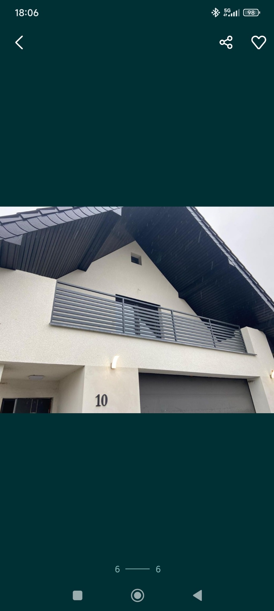 Balustra malowana proszkowo.