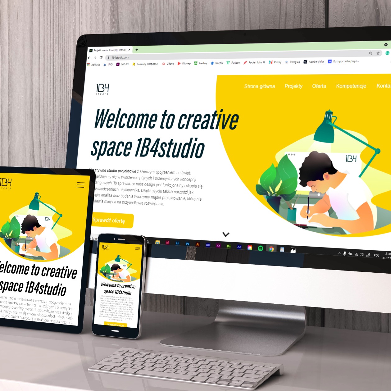 Web Design /2021 Strona internetowa 1B4 studio dla studia graficznego