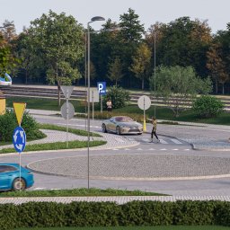 Wizualizacja ul. Torowej w Sopocie wraz z Węzłem Integracyjnym i Rondem 