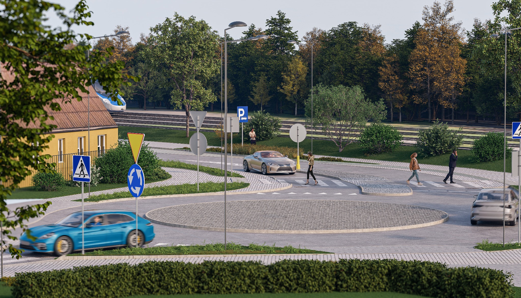 Wizualizacja ul. Torowej w Sopocie wraz z Węzłem Integracyjnym i Rondem