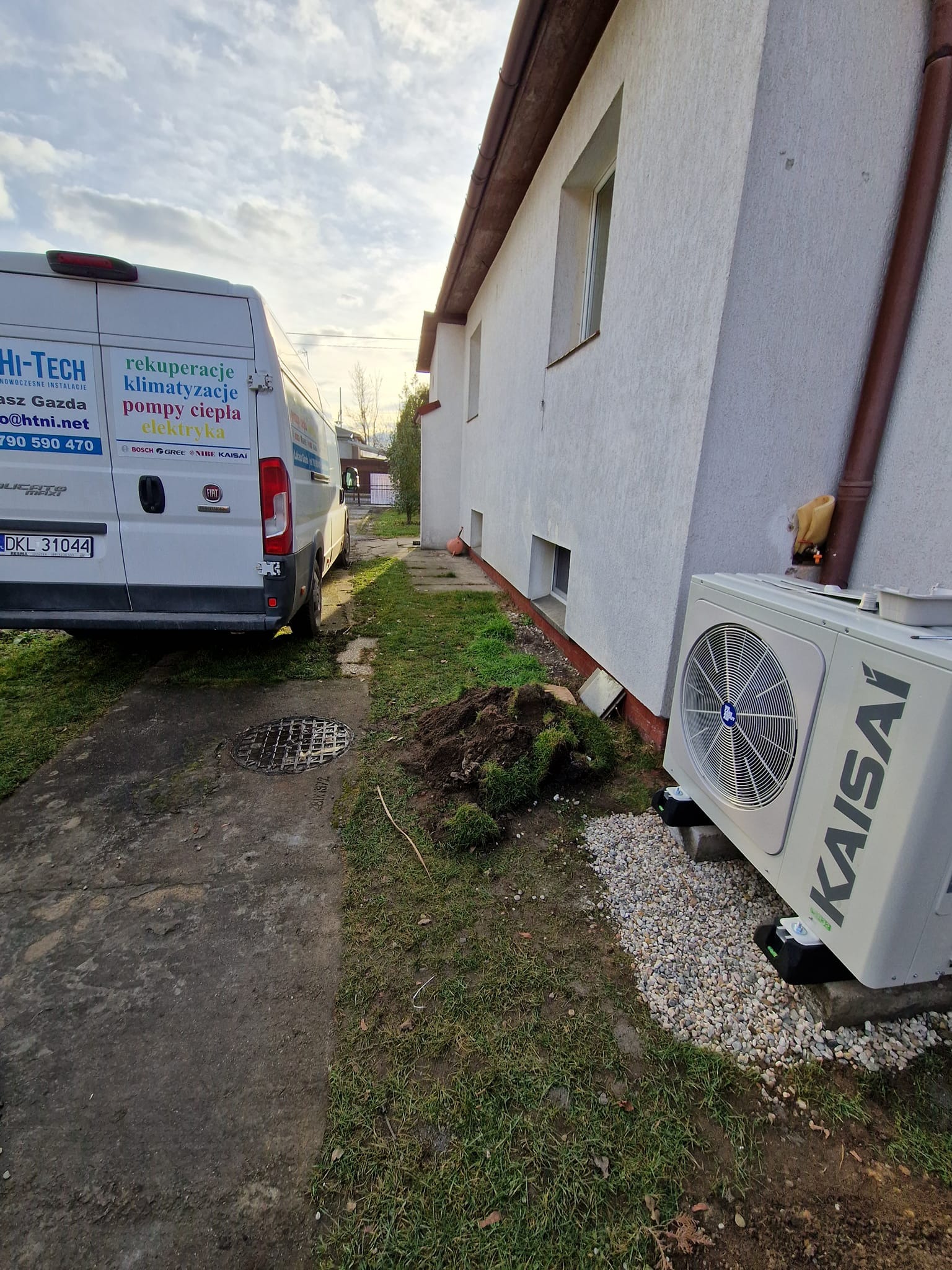 Montaż Pompy Ciepła Kaisai 8kw z wbudowanym zasobnikiem 190l