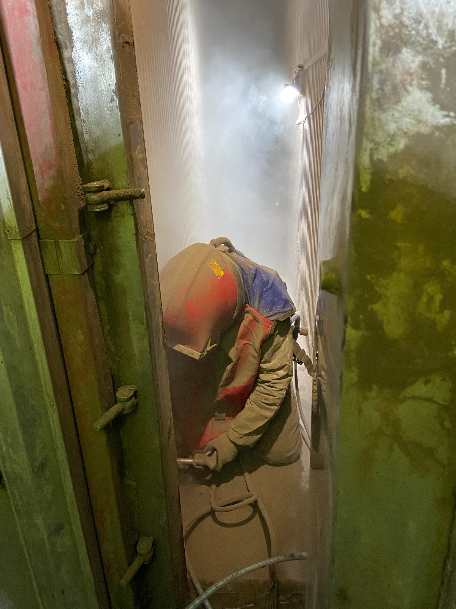 Czyszczenie pneumatyczne.