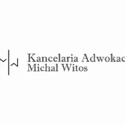 Logo Kancelarii Adwokackiej Michał Witos z inicjałami MW po lewej stronie, czcionka szeryfowa.