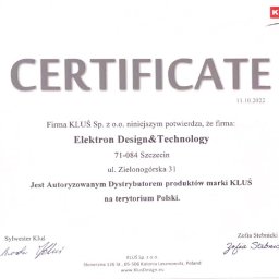 Elektron Design&technology oficjalnym dystrybutorem marki Kluś