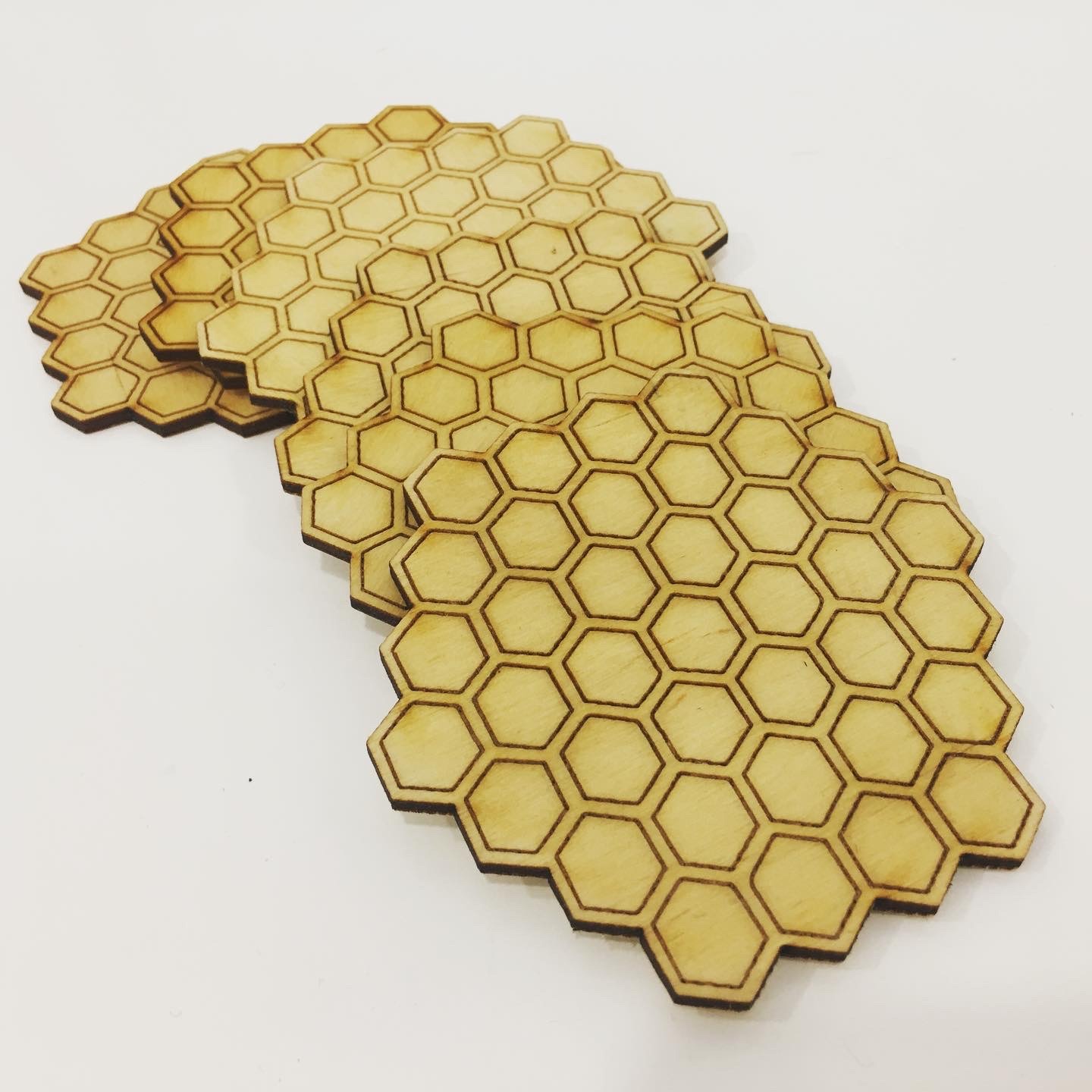 Podstawki pod kubek - plaster miodu