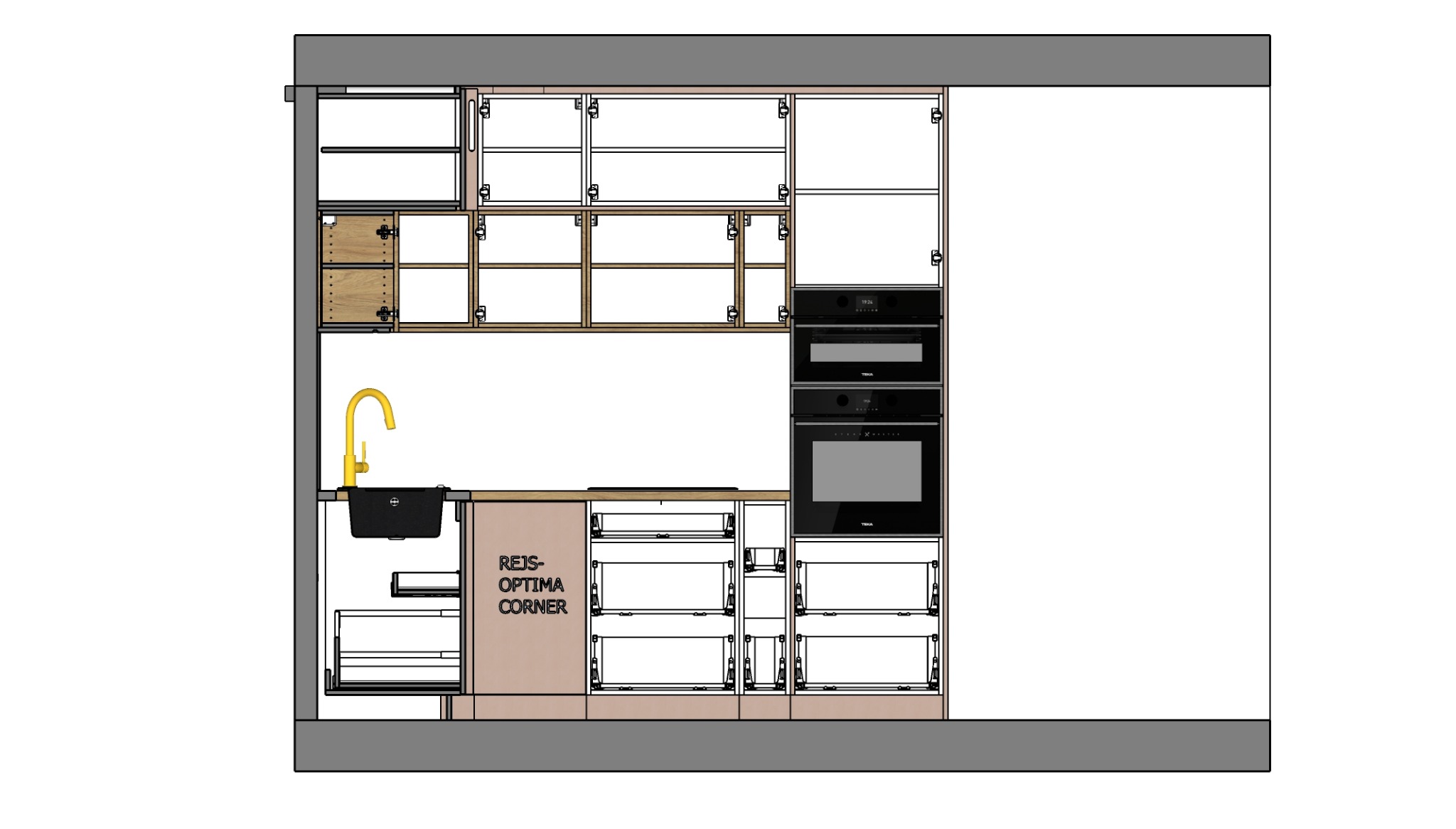 Projekt 3D - wykonywanej kuchni.