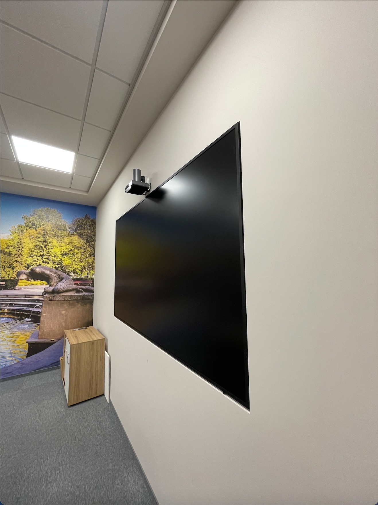 Monitor 98' zlicowany ze ścianą