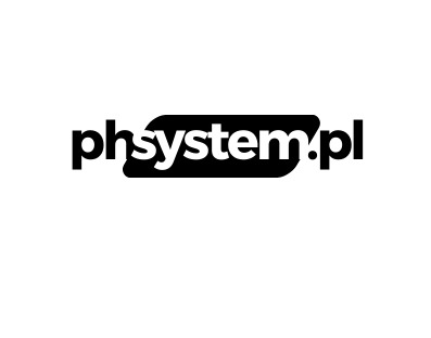 Czarne logo 'phsystem.pl' na białym tle.