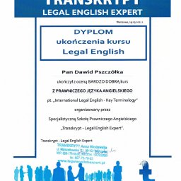 Umiejętności potwierdzające znajomość języka angielskiego dla prawników Legal English