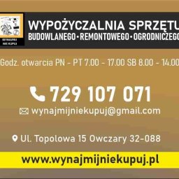 Wypożyczalnia sprzętu budowlanego, ogrodniczego oraz elektronarzędzi. Profesjonalne marki takie jak BOSCH, STIHL, Milwaukee