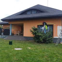 Mycie, naprawa starych uszkodzeń elewacji oraz malowanie 