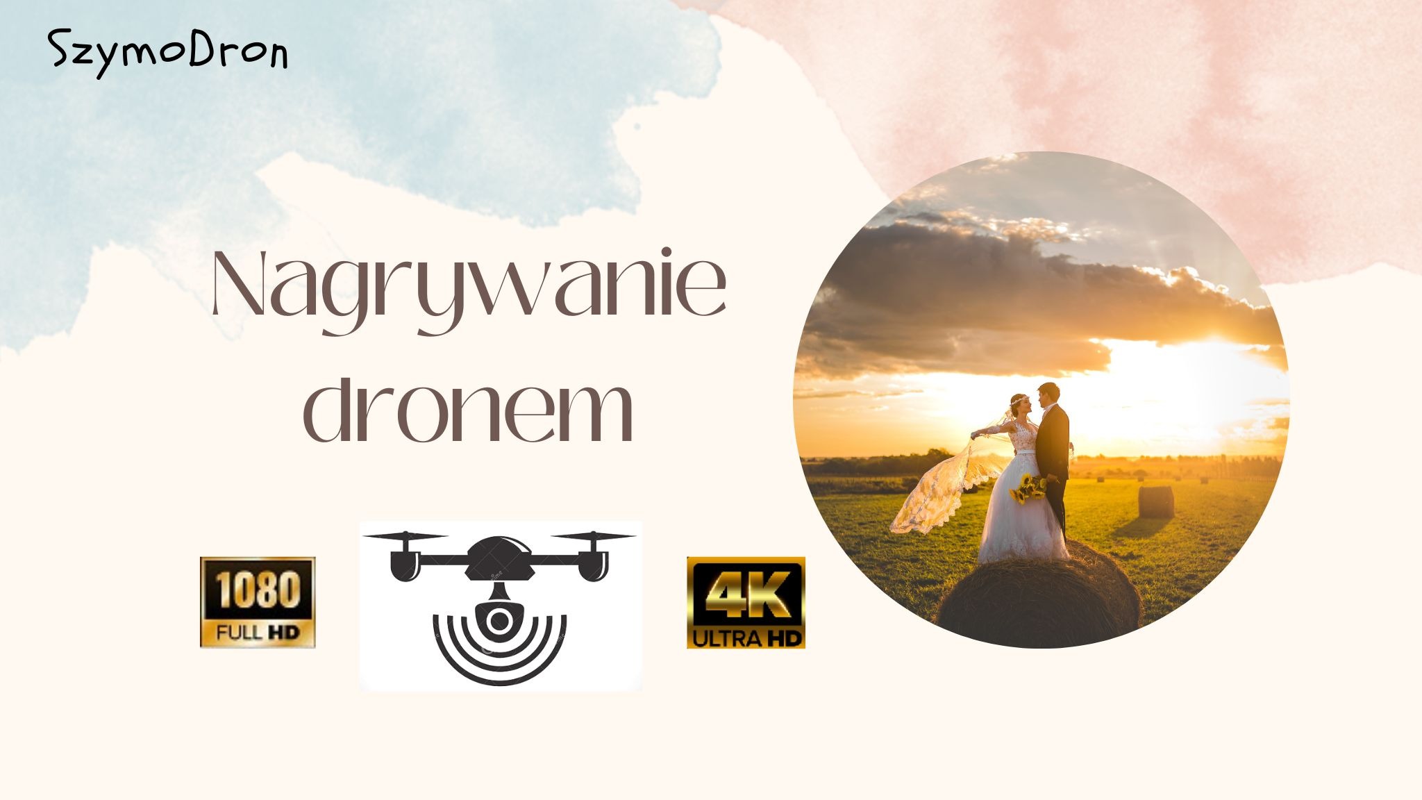 Nagrywanie dronem filmów - wesela, eventy, sesje zdjęciowe. Filmowanie i edycja.