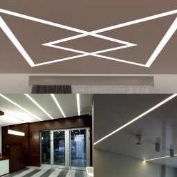 Sufit napinany można wyposażyć w wbudowane linie swietlne LED, które stworzą niesamowite efekty wizualne. Podświetlone sufity dodają niepowtarzalnego charakteru pomieszczeniom, tworząc atmosferę godną luksusowego hotelu czy ekskluzywnego klubu nocnego.
