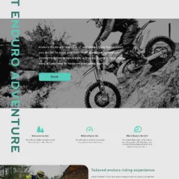 Strona dla firmy organizującej wydarzenia enduro na cyprze