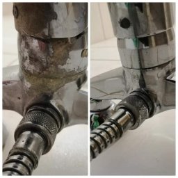 Usuwanie uporczywego nagromadzonego kamienia wodnego.